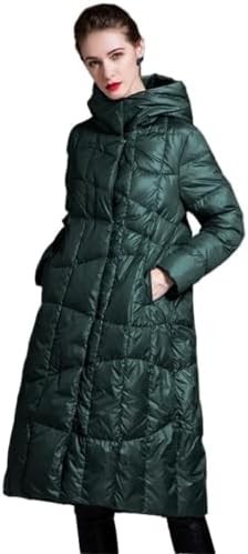 MOMM White Duck Down Hooded Down Jacket Women's Fall And Winter Medium-length Silhouette Down Jacket