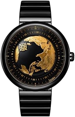 CIGA Design Mechanical Automatic Watch Blue Planet U Series Stainless Steel/Titanium/Ceramics Case Sapphire Crystal Fluororubber/Ceramics Strap Watches Gifts for Men and Women